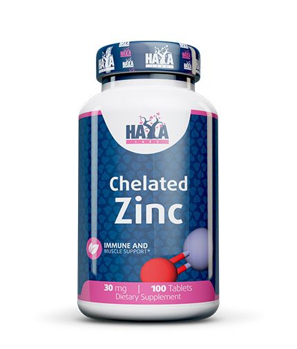 Haya Labs Zinc (cinko bisglicinatas) 100 tabl.