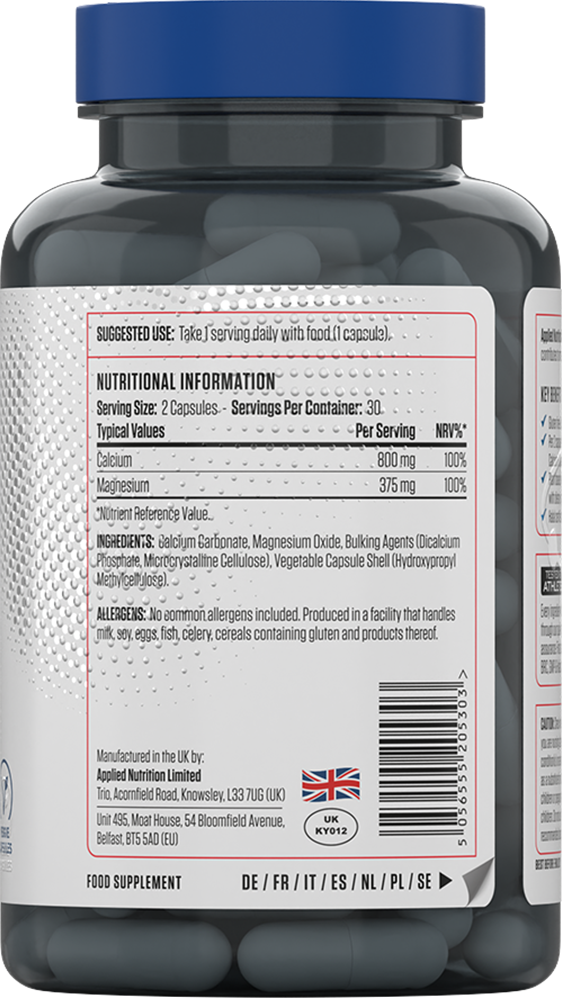 Applied Nutrition Calcium & Magnesium 60 kaps.