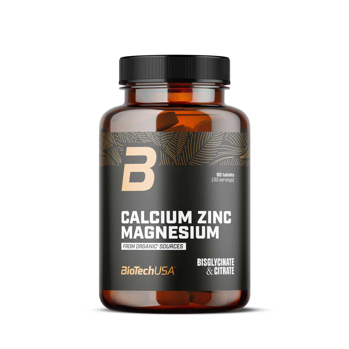 Biotech Calcium Zinc Magnesium from organic sources 90 tabl. (mineralų kompleksas)
